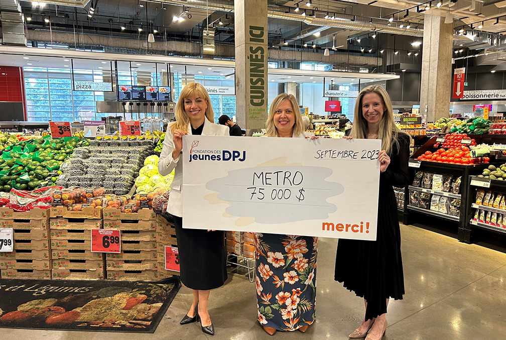 METRO donates $75,000 to the Fondation des jeunes de la DPJ